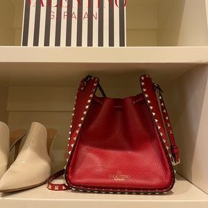 Valentino Rockstud Bucket Bag